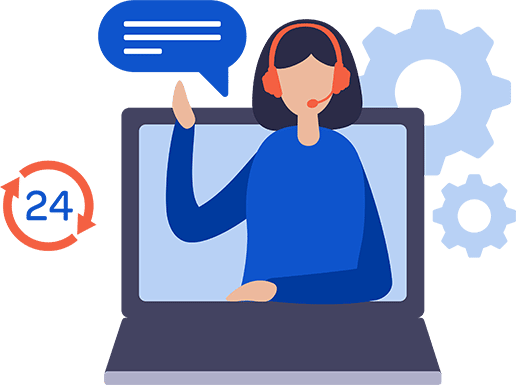 An icon of a customer service agent