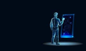 A graphic depiction of low-code app development