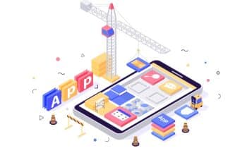 A graphic depiction of low code app development