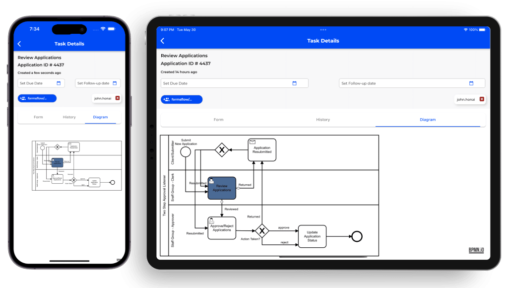 formslow.ai mobile bpmn diagram